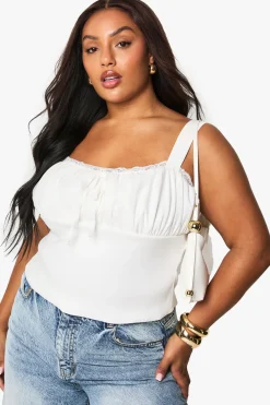 Top paysanne froncé Plus
