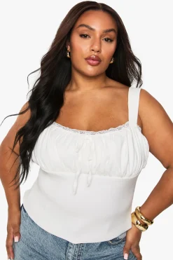 Top paysanne froncé Plus