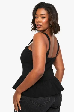 Top peplum en bengaline Plus