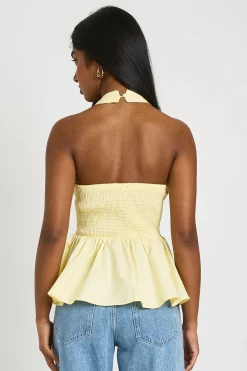 boohoo Top Popeline À Dos Nu Avec Basque<Femme Tops