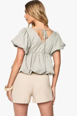 boohoo Top Popeline Puffball<Femme Tops