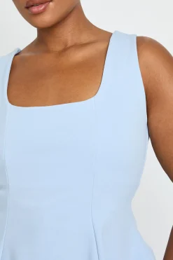 boohoo Top Péplum Grande Taille À Encolure Carrée<Femme Tops