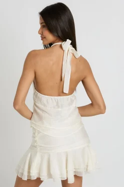 boohoo Top Péplum Texturé À Col Licou<Femme Tops
