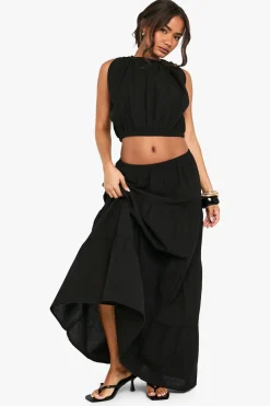Top sans manches en lin Puffball