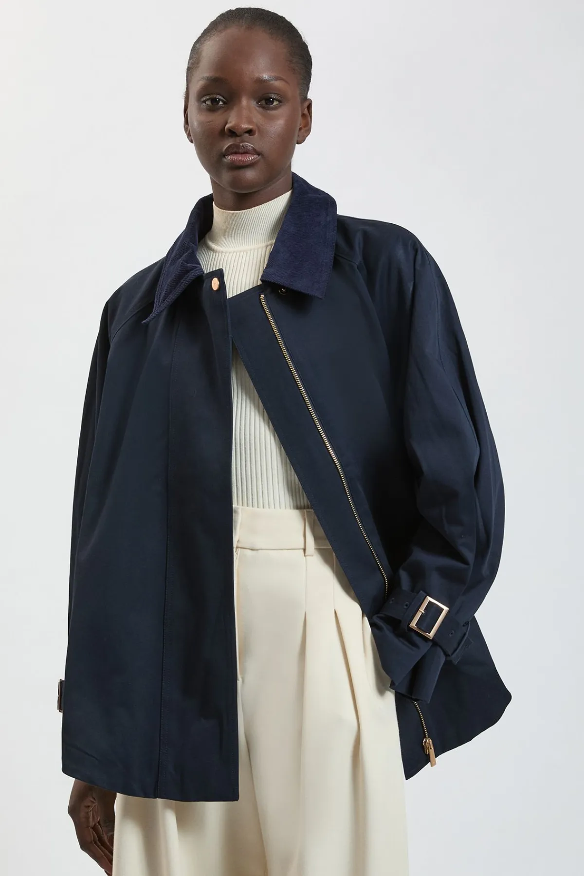 KarenMillen Trench-cape<Femme Manteaux Et Vestes D’Automne|Vestes & Manteaux