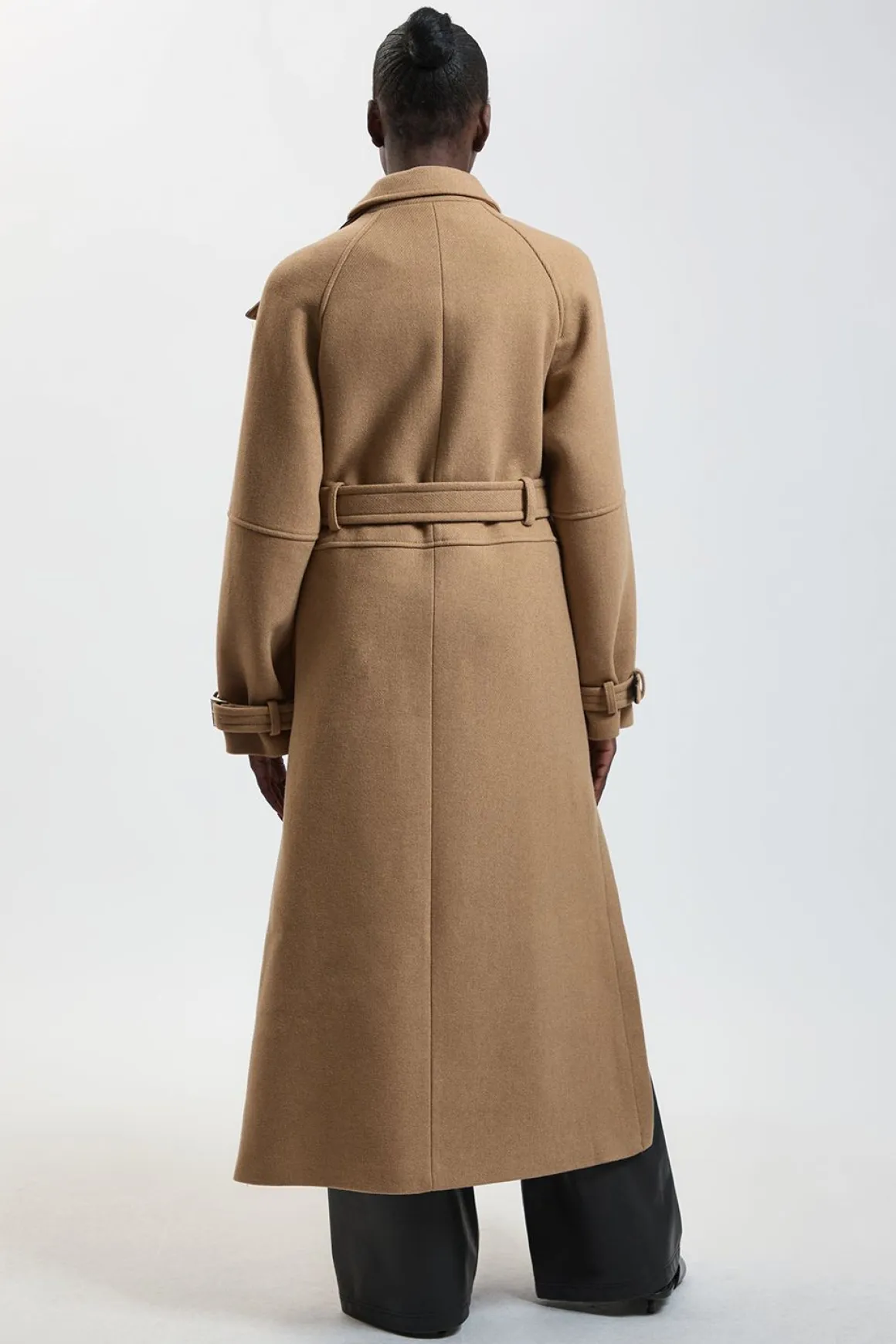 Trench-coat Ajusté En Laine