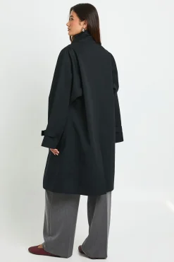 boohoo Trench-coat Cache-cœur À Col Montant<Femme Vestes & Manteaux|Trenchs