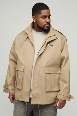 Trench-coat cargo boxy oversize Plus