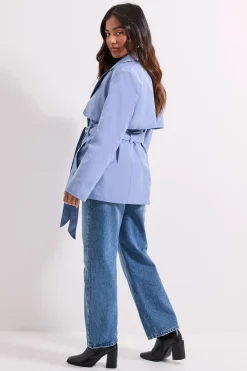Trench-Coat Ceinturé à Double Boutonnage Petite Taille