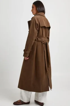 boohoo Trench-coat Ceinturé À Double Boutonnage<Femme Vestes & Manteaux|Trenchs