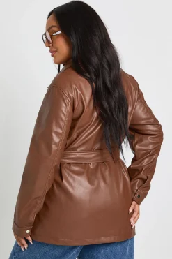 boohoo Trench-coat ceinturé Plus synthétique<Femme Vestes & Manteaux|Trenchs