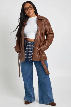 boohoo Trench-coat ceinturé Plus synthétique<Femme Vestes & Manteaux|Trenchs