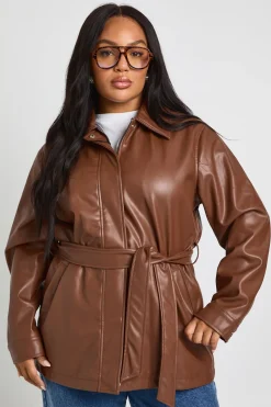boohoo Trench-coat ceinturé Plus synthétique<Femme Vestes & Manteaux|Trenchs