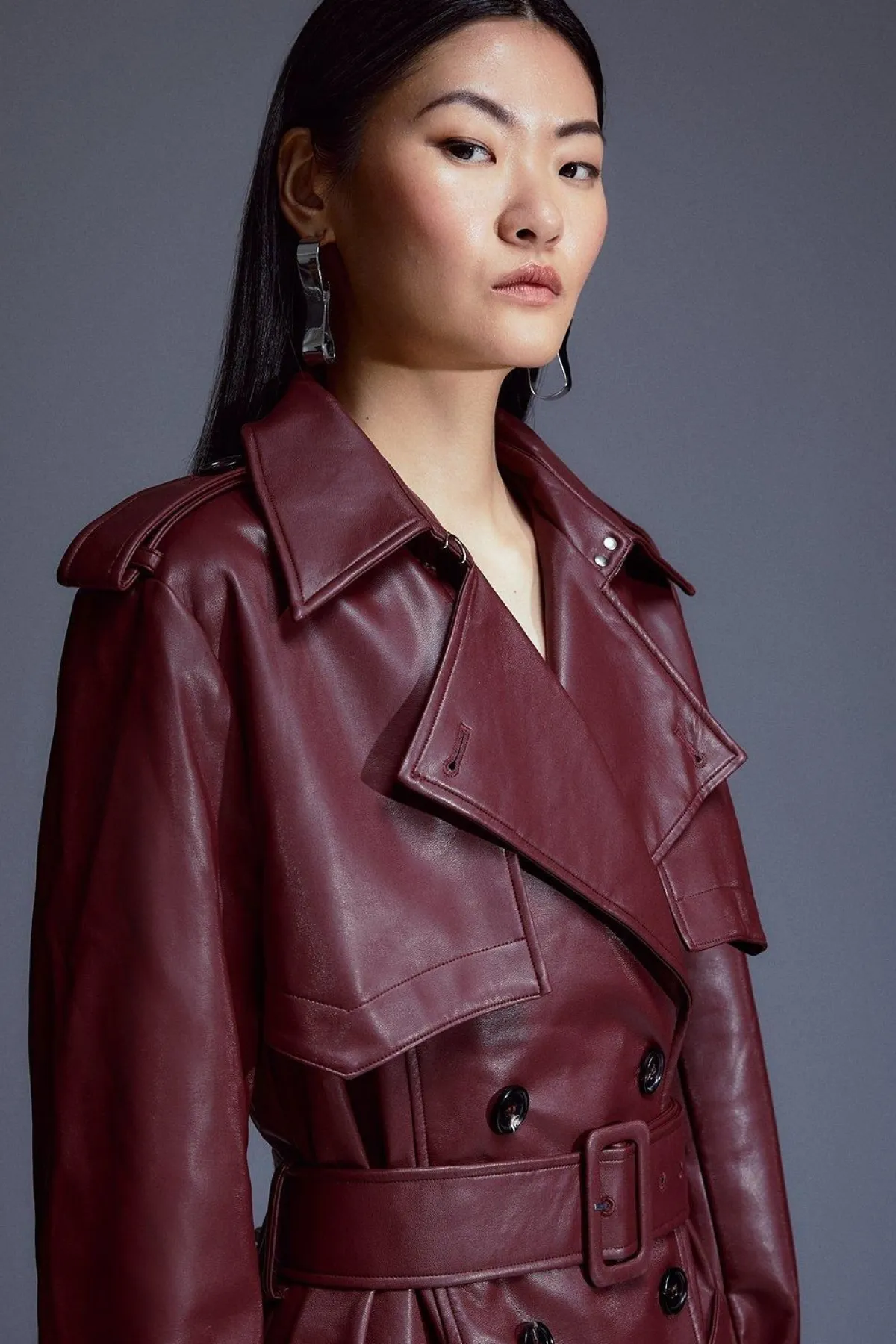 KarenMillen Trench-coat Cintré en synthétique avec Ceinture<Femme Tailleurs|Vestes & Manteaux