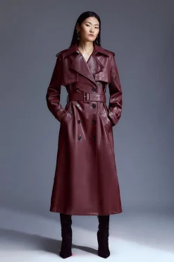 KarenMillen Trench-coat Cintré en synthétique avec Ceinture<Femme Tailleurs|Vestes & Manteaux