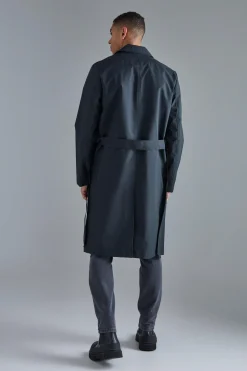 boohooMAN Trench-coat classique ceinturé<Homme Manteaux Et Vestes
