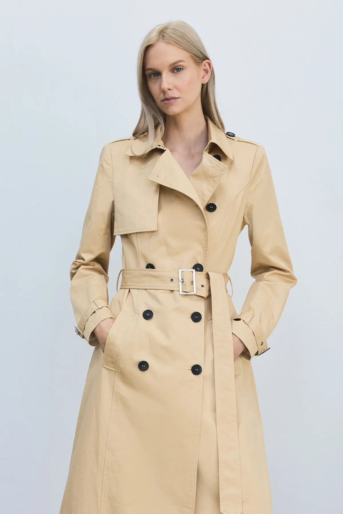 KarenMillen Trench-coat classique ceinturé sur mesure<Femme Vestes & Manteaux|Trenchs