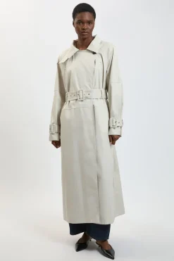 Trench-coat À Col Entonnoir