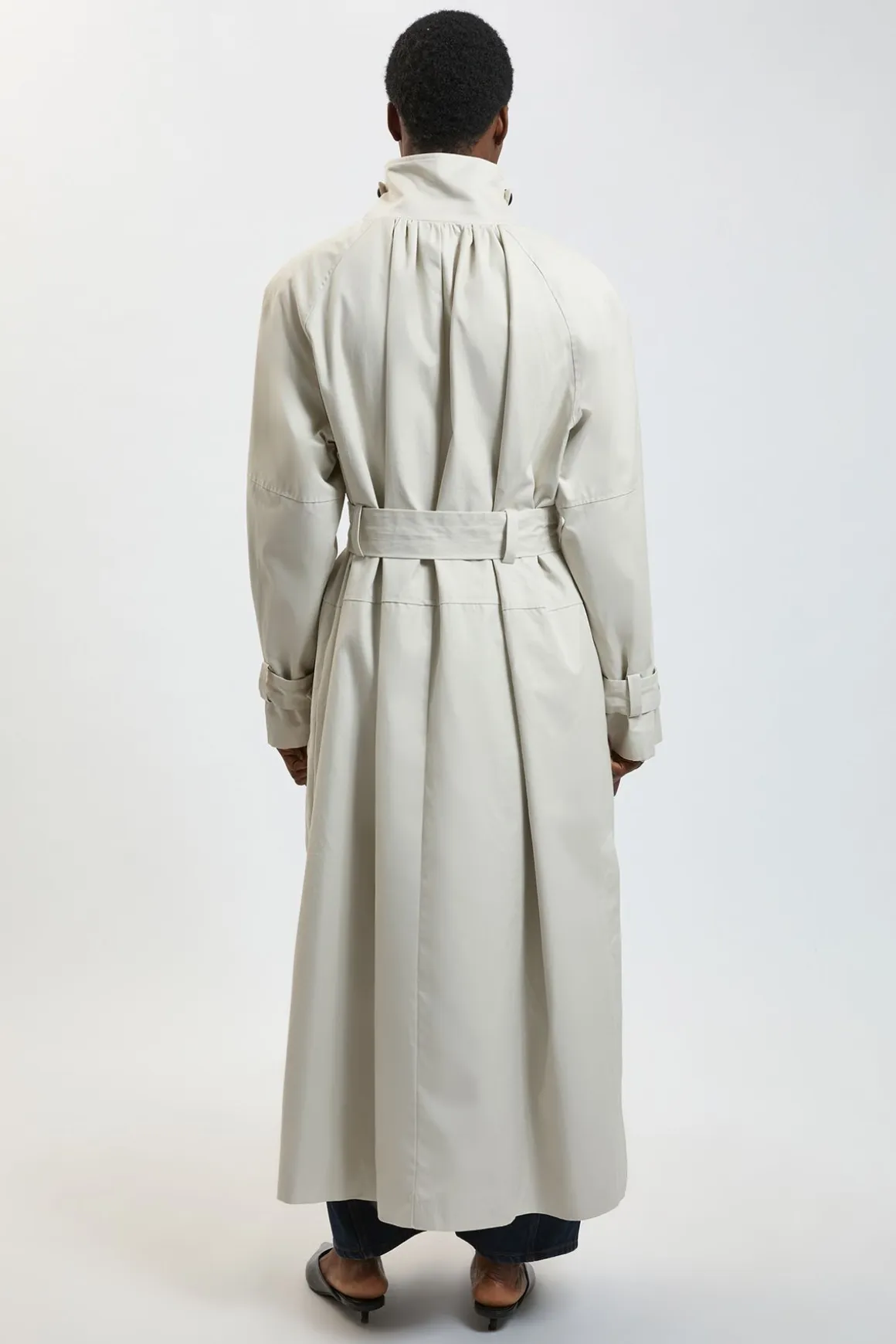 Trench-coat À Col Entonnoir