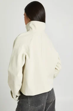 Trench-coat À Col Montant Avec Boutons