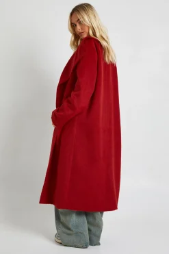 boohoo Trench-coat à col surdimensionné aspect laine<Femme Vestes & Manteaux