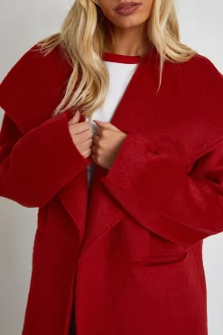 boohoo Trench-coat à col surdimensionné aspect laine<Femme Vestes & Manteaux