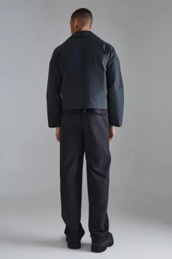 Trench-coat court à double boutonnage