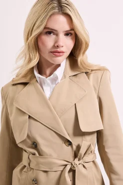 Trench-coat Croisé avec Ceinture