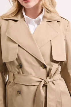 Trench-coat Croisé avec Ceinture