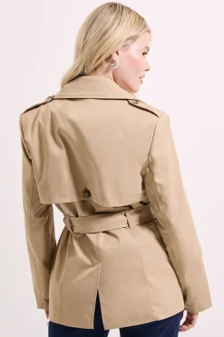 Trench-coat Croisé avec Ceinture