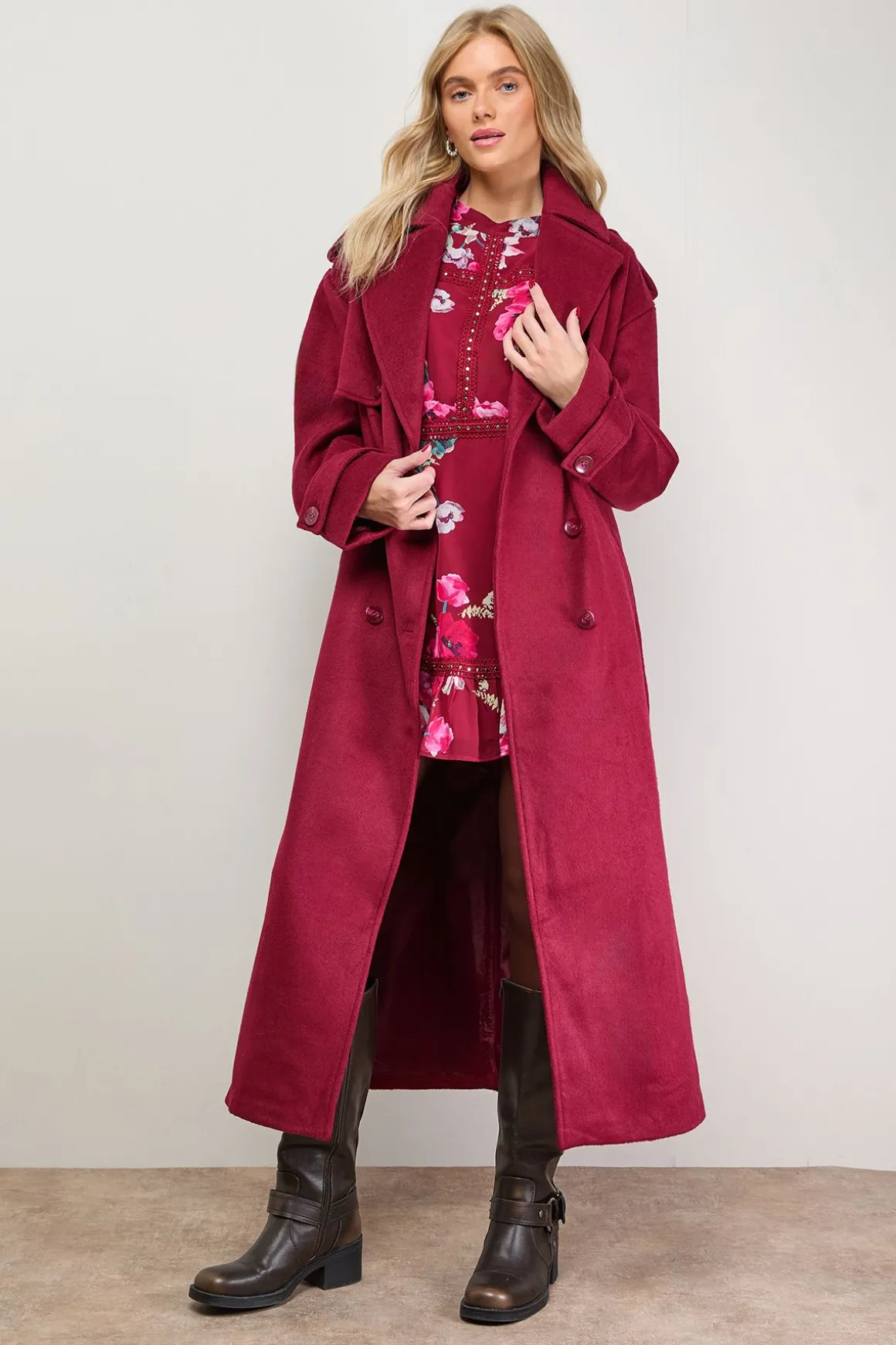 Trench-Coat Décontracté en Laine