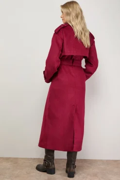 Trench-Coat Décontracté en Laine