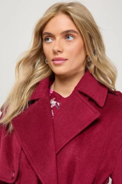 Trench-Coat Décontracté en Laine