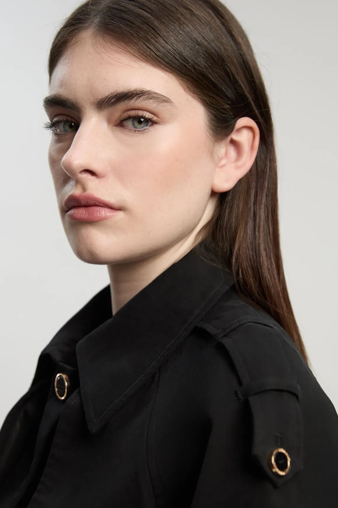 Trench-coat à dos plissé