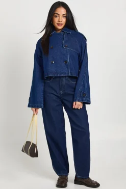 Trench-coat En Denim Court