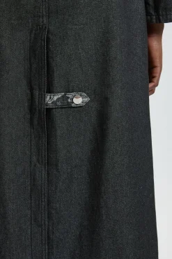 KarenMillen Trench-coat En Denim Jacquard<Femme Denim|Trenchs