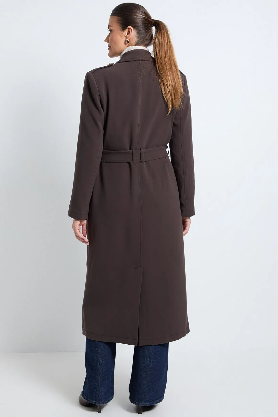 Trench-Coat en Double Crêpe