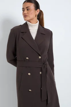 Trench-Coat en Double Crêpe