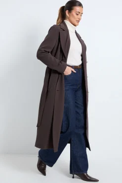 Trench-Coat en Double Crêpe