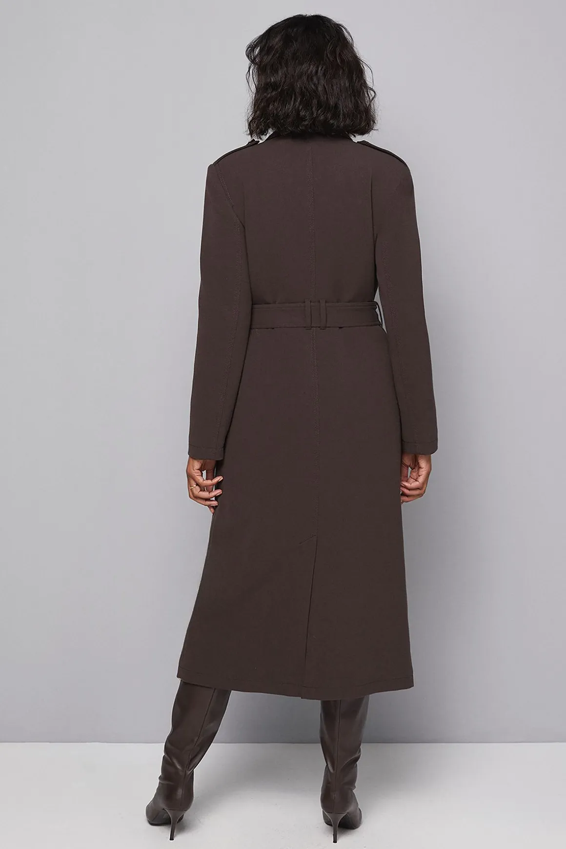 Trench-Coat en Double Crêpe
