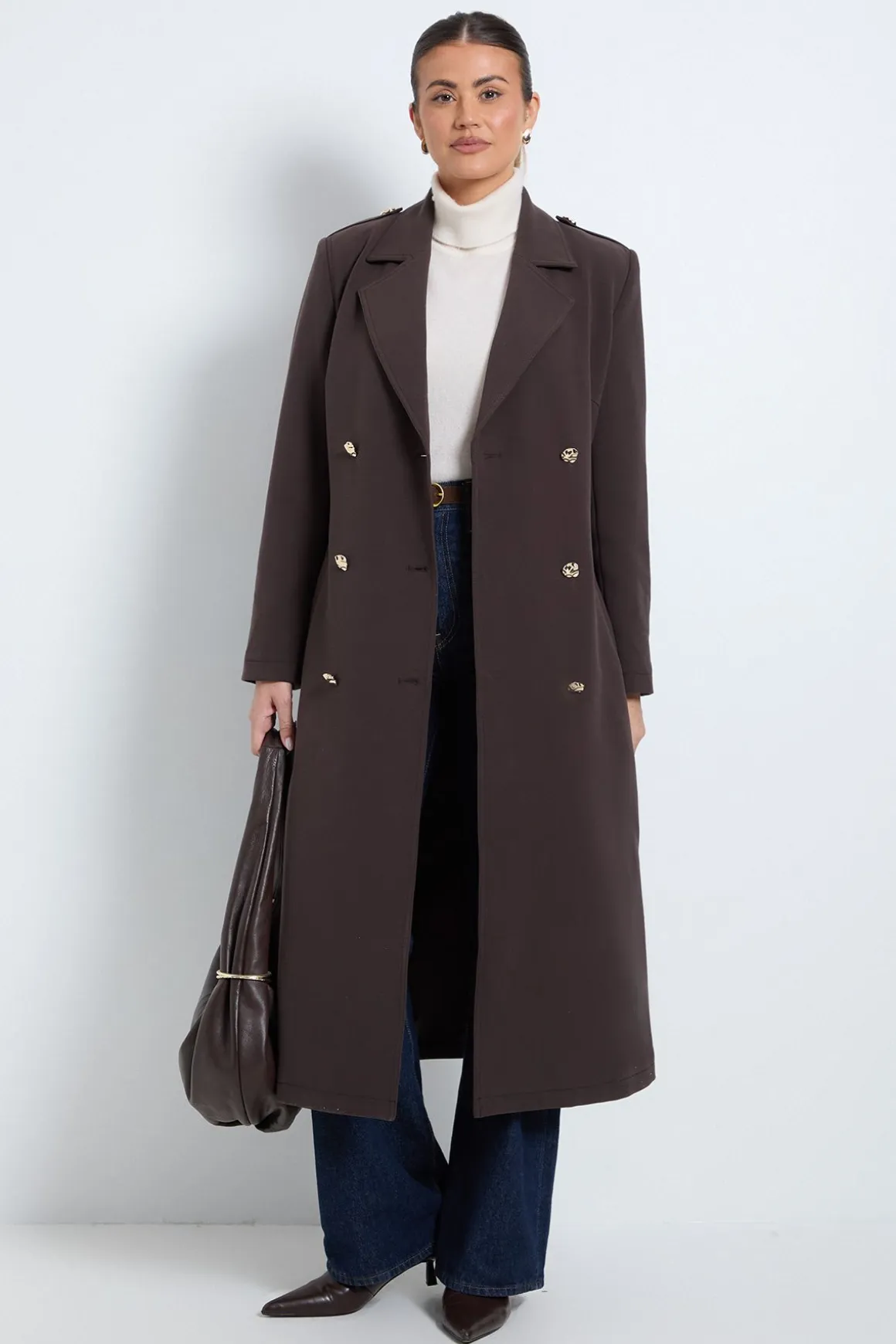 Trench-Coat en Double Crêpe