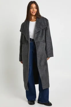 boohoo Trench-coat en laine à col surdimensionné<Femme Manteaux Et Vestes D’Automne|Vestes & Manteaux