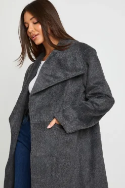boohoo Trench-coat en laine à col surdimensionné<Femme Manteaux Et Vestes D’Automne|Vestes & Manteaux