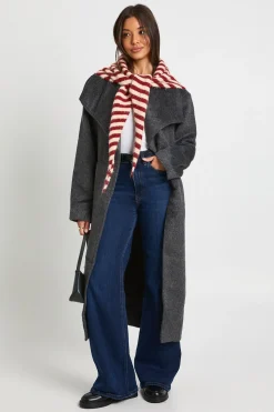 boohoo Trench-coat en laine à col surdimensionné<Femme Manteaux Et Vestes D’Automne|Vestes & Manteaux
