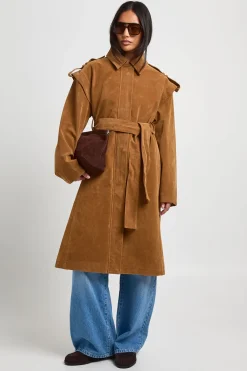 Trench-coat En Synthétique Avec Détail D'épaules