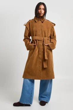 Trench-coat En Synthétique Avec Détail D'épaules