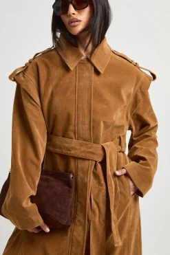 Trench-coat En Synthétique Avec Détail D'épaules