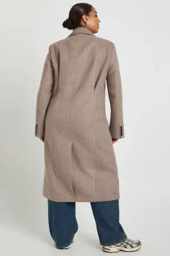 Trench-coat à l'aspect laine Plus