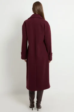 Trench-coat Long Ceinturé Avec Détail Cape