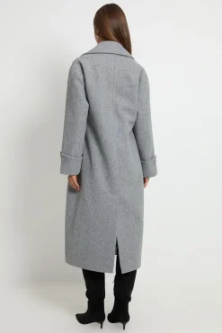 Trench-coat Long Ceinturé Avec Détail Cape